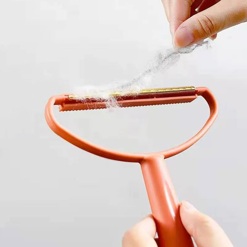 Portable Pet Hair & Lint Remover Brush – Manual Fabric Cleaner Tool
